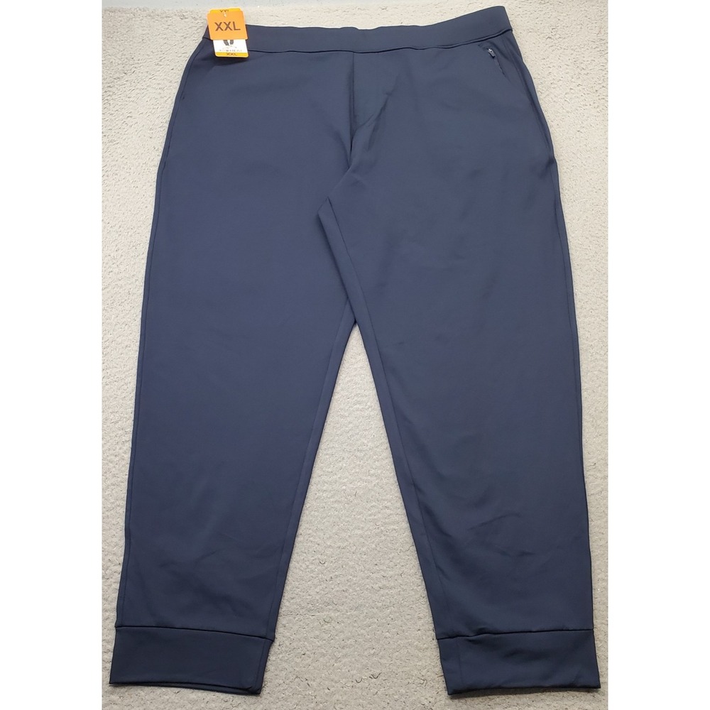 32 Degrees Heat Jogger Pants Mens XXL Navy Athletic Stretch Tapered Fit Pull On